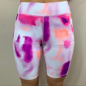 AVIA tie-dyed biker shorts